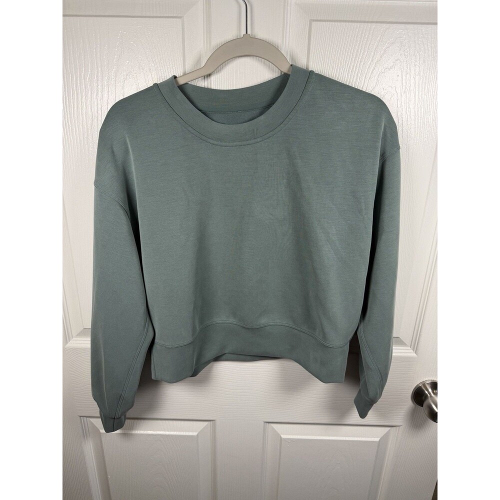 Lululemon Perfectly Oversized Cropped Crew Softstreme Women’s 6 Green Teal